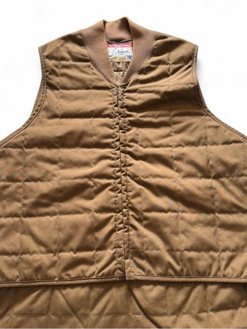 Men's Quilted Brown Work-Style Vest